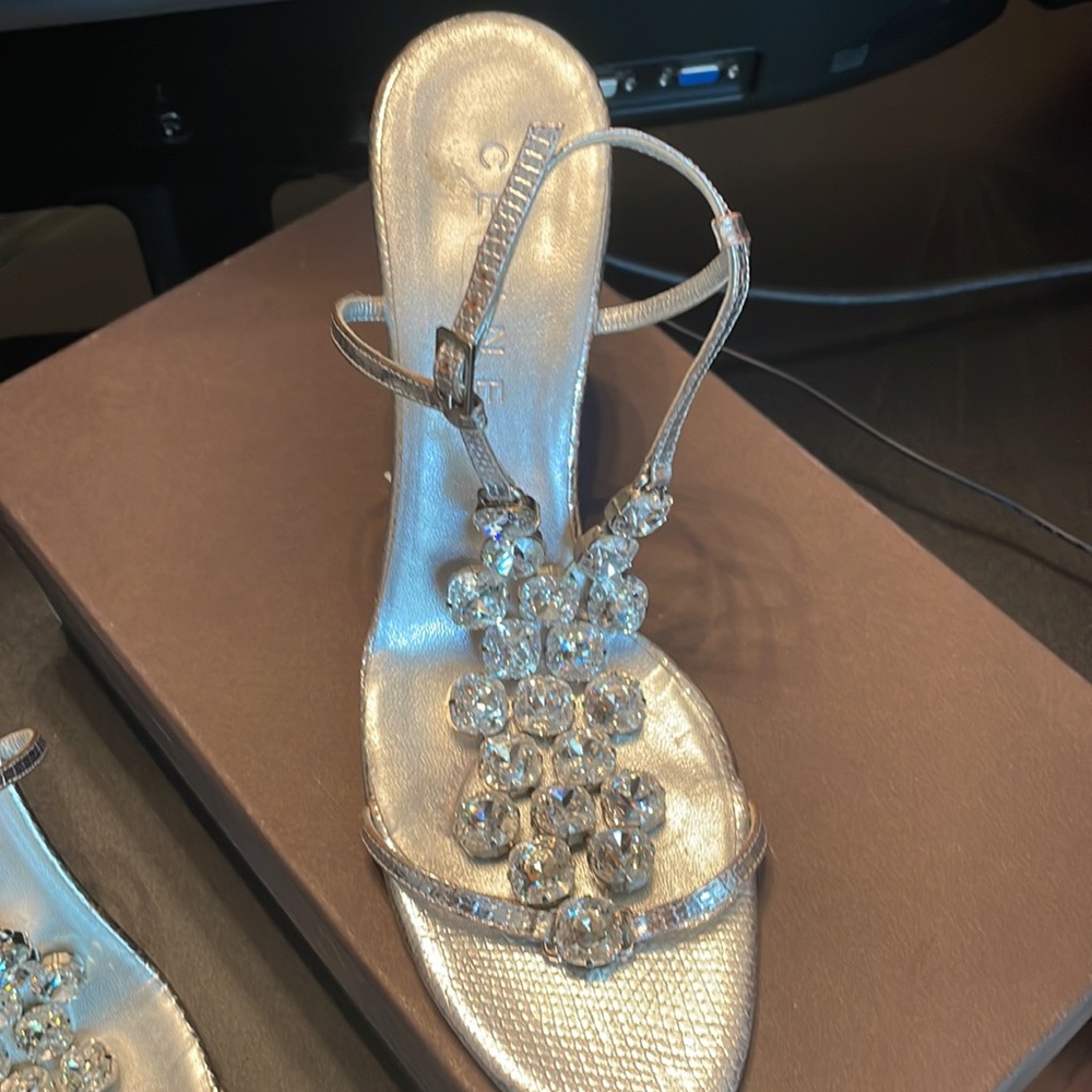 Celine silver jeweled sandals size 9 - Picture 6 of 14